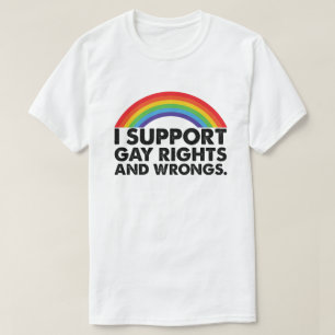 Ik steun de rechten en ongelijkheden van homo's t-shirt
