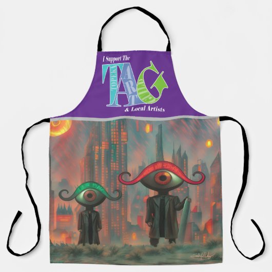 Ik steun de Topeka Art Guild Design Schort (Voorkant)
