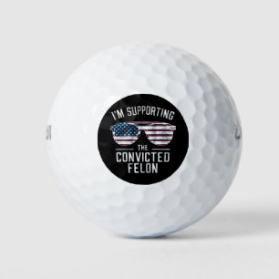 Ik steun de veroordeelde misdadiger Pro Trump 2024 Golfballen