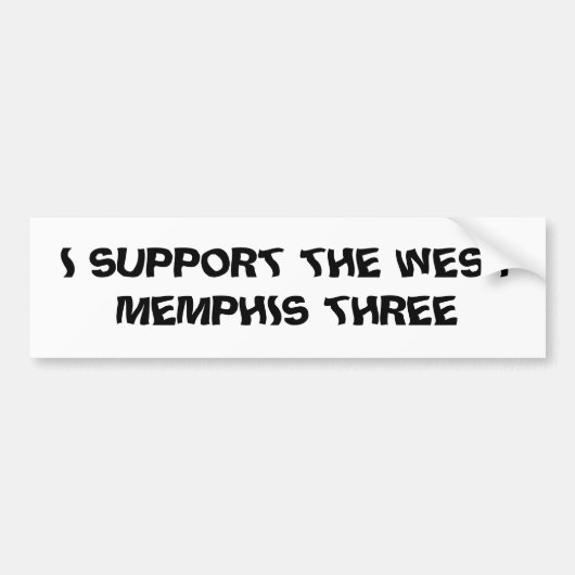 IK STEUN DE WEST MEMPHIS DRIE BUMPERSTICKER (Voorkant)