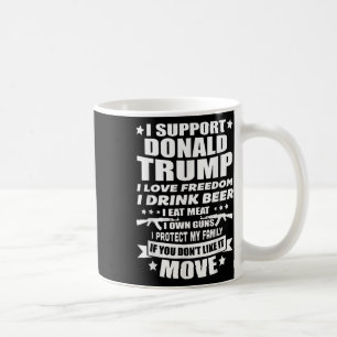 Ik steun Donald Trump I Love Freedom I Drink Beer Koffiemok