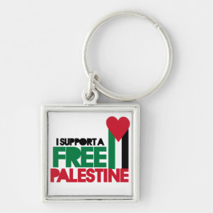 Ik steun een vrije palestine sleutelhanger