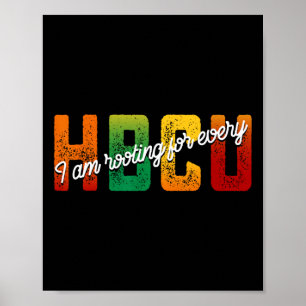 Ik Steun Elke Hbcu-student Tijdens De Black Histor Poster