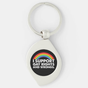 Ik steun gayrechten en gay ongelijkheden homoseksu sleutelhanger