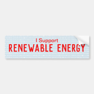 Ik steun hernieuwbare energie bumpersticker