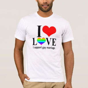 Ik steun het homohuwelijk t-shirt