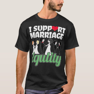 Ik steun het huwelijk LGBT Lesbian Gay Bisexual T-shirt