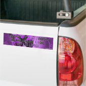 Ik steun het paarse lint- bumpersticker (Op Truck)