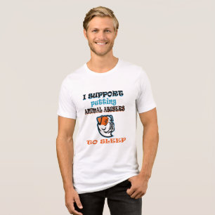 Ik steun het stopzetten van dierenmisbruikers om t Tri-Blend shirt