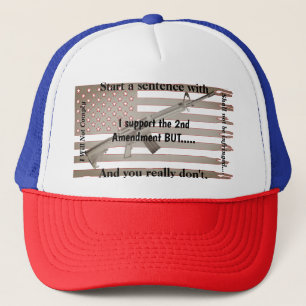 Ik steun het tweede amendement, maar niets trucker pet
