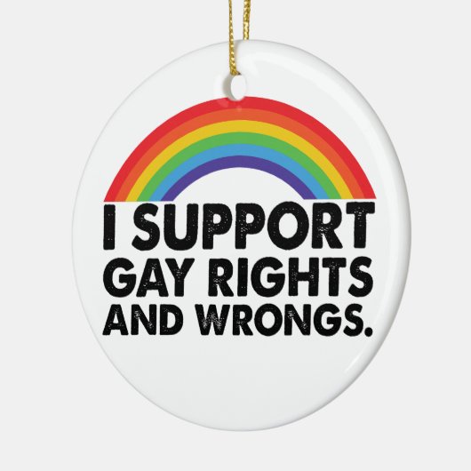 Ik steun homorechten en homoseksuelen keramisch ornament (Links)