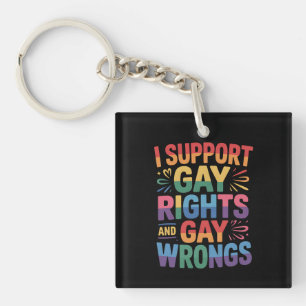 Ik Steun Homorechten En LGBTQ-bondsgenoten Sleutelhanger