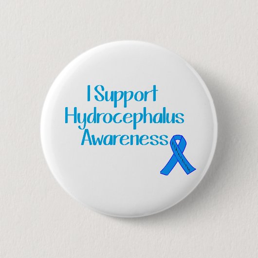 Ik steun Hydrocephalus Awareness Ronde Button 5,7 Cm (Voorkant)