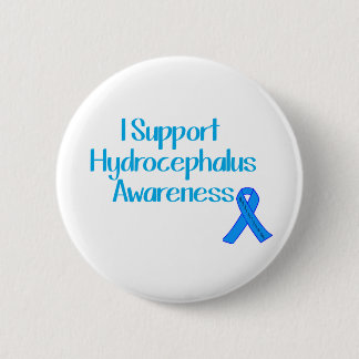 Ik steun Hydrocephalus Awareness Ronde Button 5,7 Cm