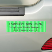 Ik steun iemand met de Bumpersticker van de ziekte (Op auto)