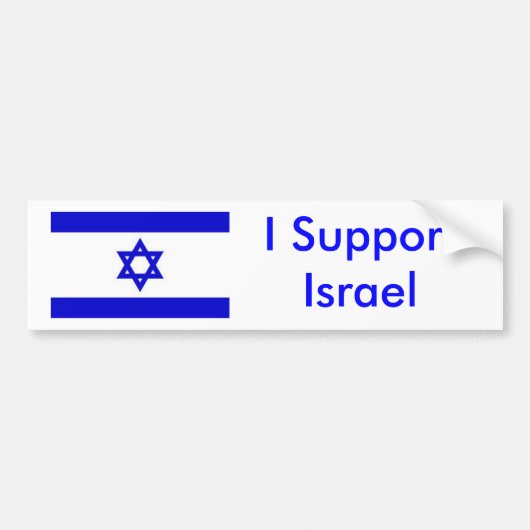 Ik steun Israël Bumpersticker (Voorkant)