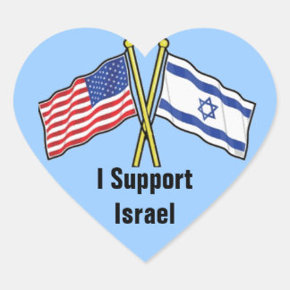 Ik steun Israëlische stickers in hartvorm