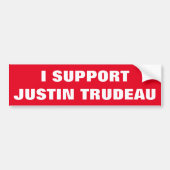 Ik steun Justin Trudeau Support Canada Cool Bumpersticker (Voorkant)