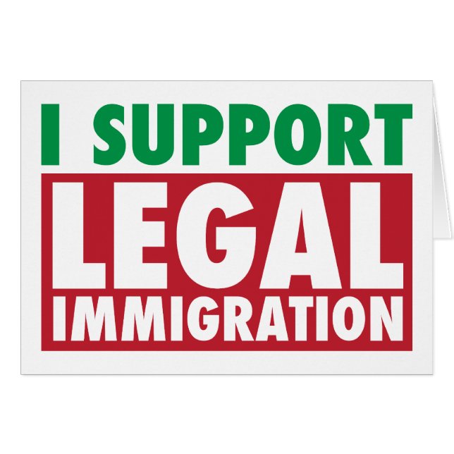 Ik steun legale immigratie (Voorkant Horizontaal)