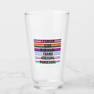 Ik steun lesbische homoseksuele biseksuele trans-a glas