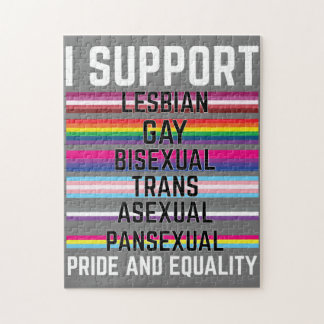 Ik steun lesbische homoseksuele biseksuele trans-a legpuzzel