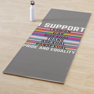 Ik steun lesbische homoseksuele biseksuele trans-a yogamat