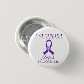 Ik steun Lupus Awareness Ronde Button 3,2 Cm (Voorkant /achterkant)