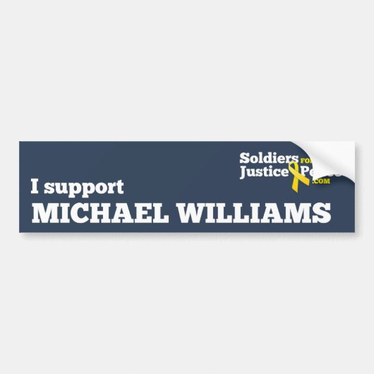Ik steun Michael Williams bumper sticker (Voorkant)