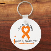 Ik steun mijn dochter Leukemie Sleutelhanger (Voorkant)