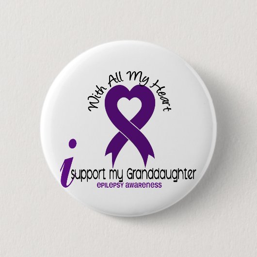 Ik steun mijn kleindochter Epilepsy Ronde Button 5,7 Cm (Voorkant)