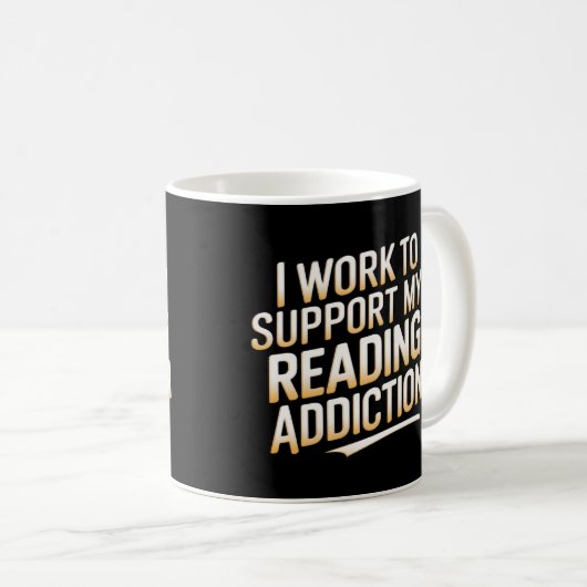 ik steun mijn leesverslaving koffiemok (Voorkant rechts)