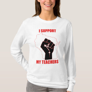 Ik steun mijn leraren t-shirt