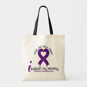 Ik steun mijn mammie pancreaskanker tote bag