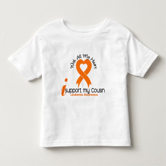 Ik steun mijn nicht leukemie kinder shirts (Voorkant)