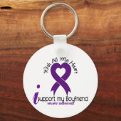 Ik steun mijn vriend Epilepsy Sleutelhanger (Voorkant)