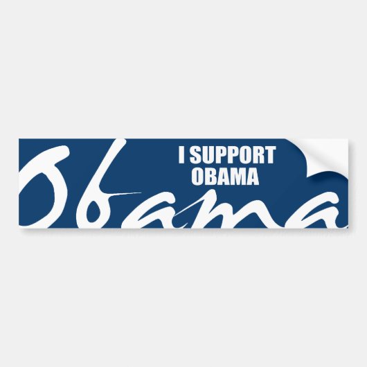 IK STEUN OBAMA BUMPERSTICKER (Voorkant)