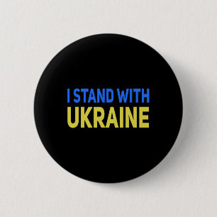 Ik Steun Oekraïne Ondersteun Vrede En Red Oekraïne Ronde Button 5,7 Cm