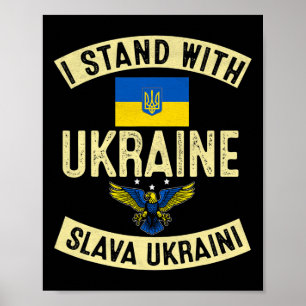 Ik Steun Oekraïne Steun Oekraïne Oekraïens Poster