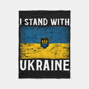 Ik Steun Oekraïne Steun Oekraïne Oekraïense Vlag Fleece Deken