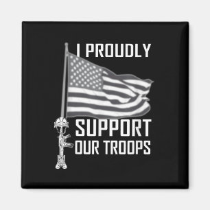 Ik steun onze Troops Memorial Day Graphic Magneet