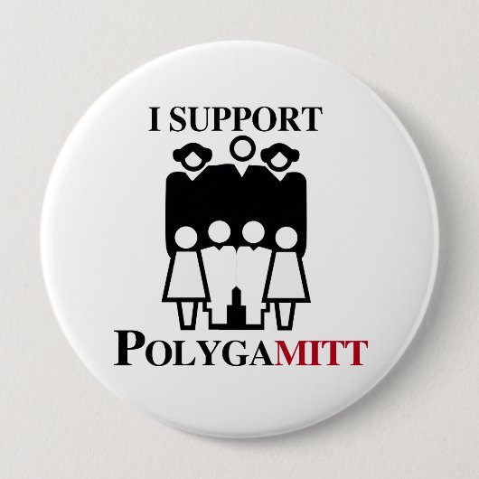 Ik steun Polygamitt.png Ronde Button 4,0 Cm (Voorkant)