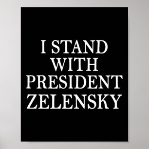 Ik Steun President Zelensky Anti Trump Ondersteuni Poster