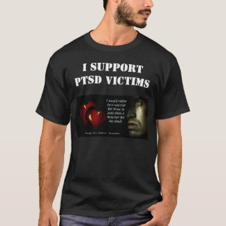 Ik steun PTSD-slachtoffers Donkere Mannen T-shirt