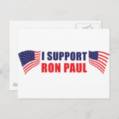 Ik steun Ron Paul! Briefkaart (Voorkant / Achterkant)