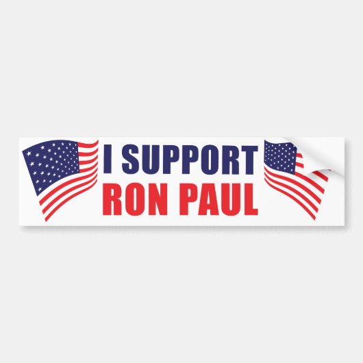 Ik steun Ron Paul Bumpersticker (Voorkant)