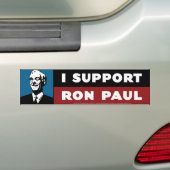 Ik steun Ron Paul - Cool Blue Bumpersticker (Op auto)