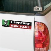 Ik steun Ron Paul - Groen Bumpersticker (Op Truck)