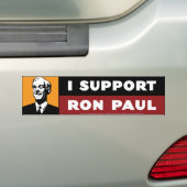 Ik steun Ron Paul - Sinaasappel Bumpersticker (Op auto)
