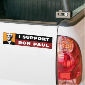 Ik steun Ron Paul - Sinaasappel Bumpersticker (Op Truck)