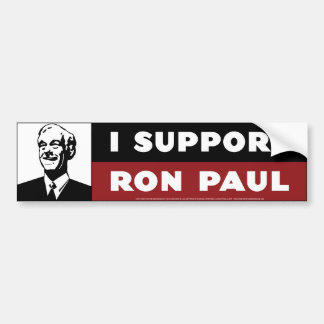 Ik steun Ron Paul - White Bumpersticker